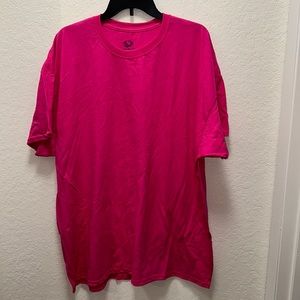 2X Men’s Plain Pink Fruit of the Loom tee